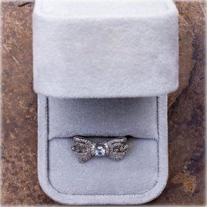 Sterling silver bow ring